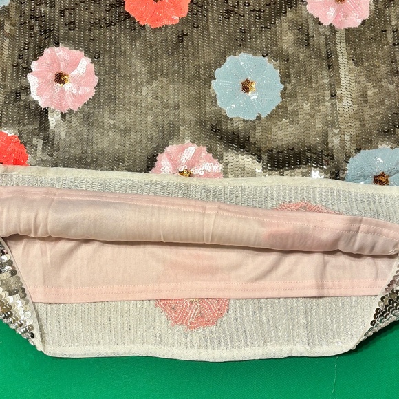 NWT!! Blue B!! Sequin Multi Flower T Shirt Mini Dress, Sizes: S, M & L - Picture 10 of 15